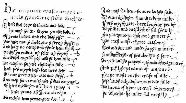 Textbeispiel Regius-Manuskript um 1390